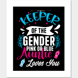 Keeper Of The Gender Loves Aunt You Auntie Baby Announcement Posters and Art